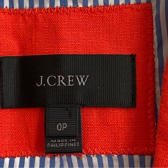 J. Crew Rhode Linen Red Gold Button Classic Blazer - Picture 12 of 13